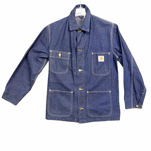Carhartt Jackets & Blazers - Carhartt Denim Chore Coat Vintage 80s Size 36 8C Union Made USA Jean Jacket